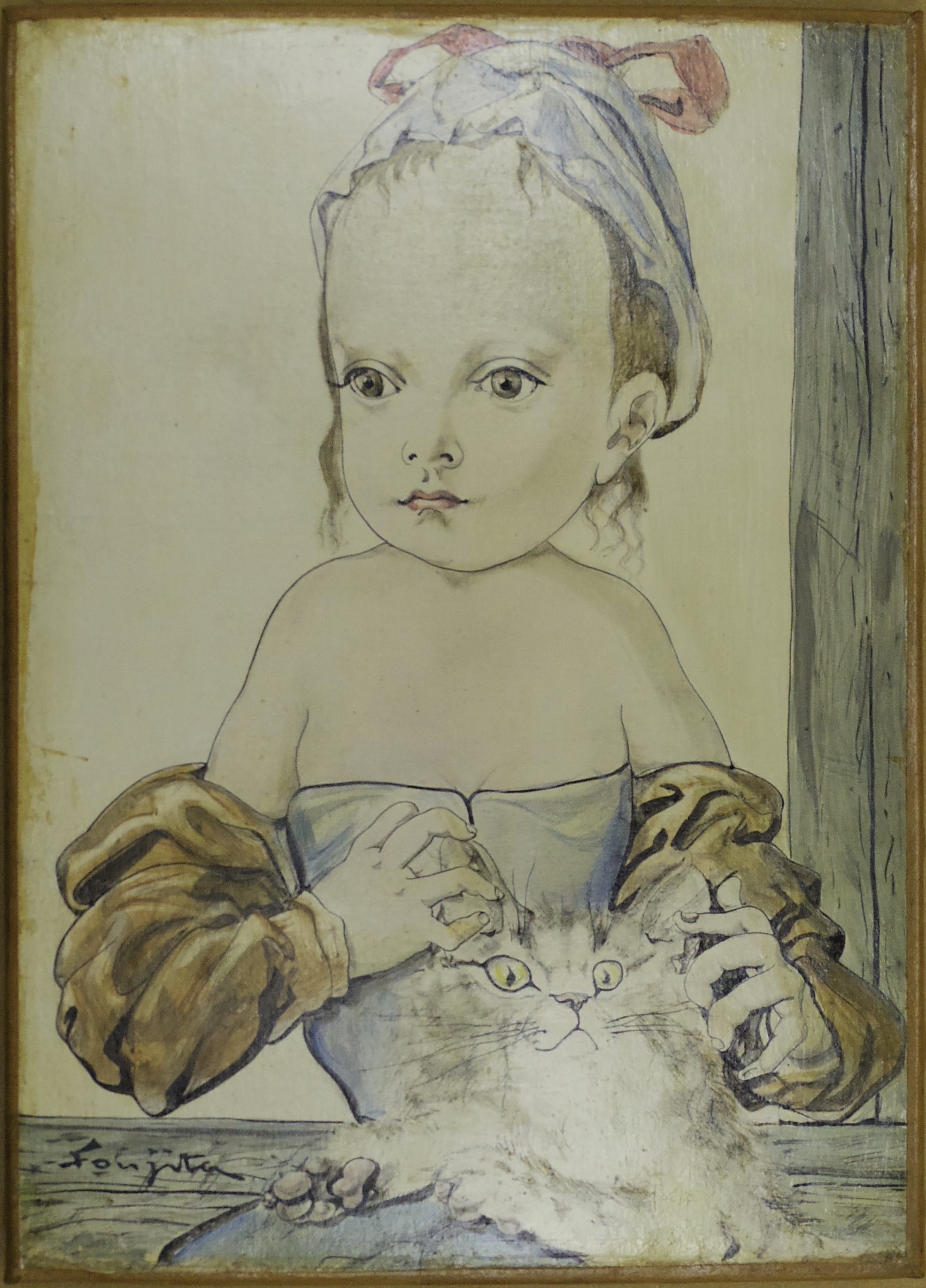 Léonard Tsuguharu Foujita - Fillette au chat